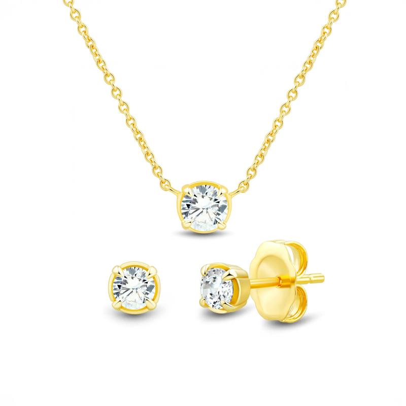 Lab Grown Diamond Round Box Set in Vermeil &#40;1/2 ct. tw.&#41; – Image 1 of 8