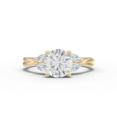 Lab Grown Diamond Round Engagement Ring in 14K Yellow Gold (1 1/4 ct. tw.)