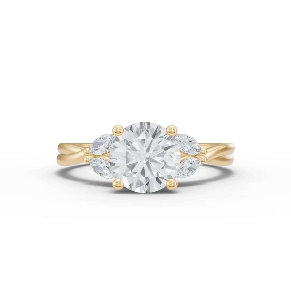 Lab Grown Diamond Round Engagement Ring in 14K Yellow Gold (1 1/4 ct. tw.) – Image 1 of 4
