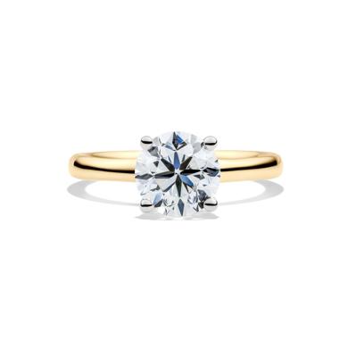 Diamond Round Brilliant Cut Solitaire Engagement Ring in 14K Yellow Gold (2 ct.)