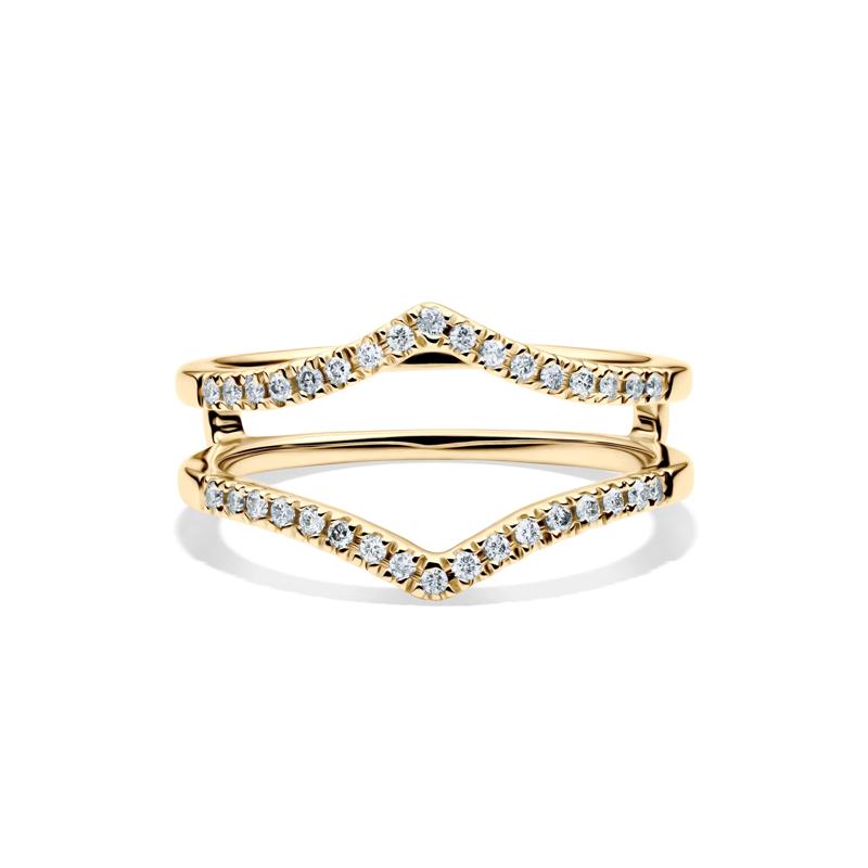 Diamond Chevron Insert in 10K Yellow Gold &#40;1/5 ct. tw.&#41; – Image 1 of 4