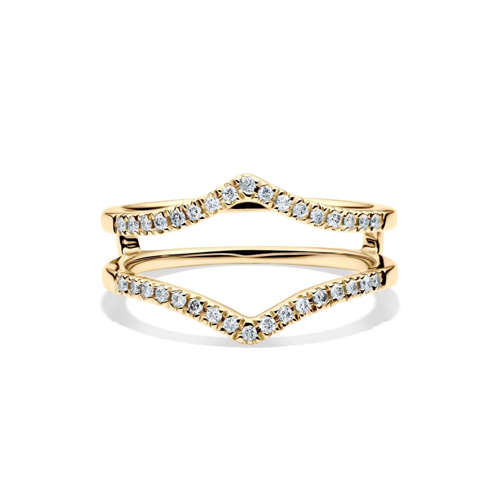 Diamond Chevron Insert in 10K Yellow Gold (1/5 ct. tw.) – Image 1 of 4