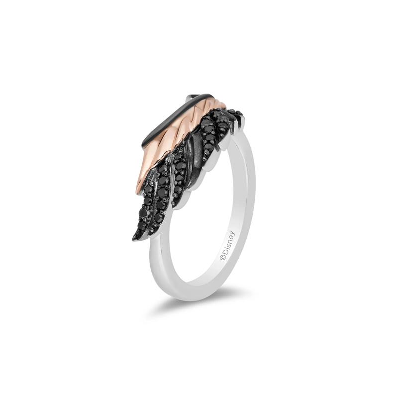 Maleficent Black Diamond Ring in Black Rhodium-Plated Sterling Silver &#40;1/7 ct. tw.&#41; – Image 3 of 4