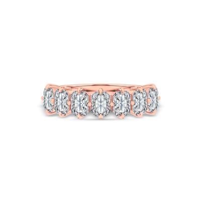 Lab Grown Diamond Radiant Compass Anniversary Band in 10K Rose Gold (1 1/2 ct. tw.)