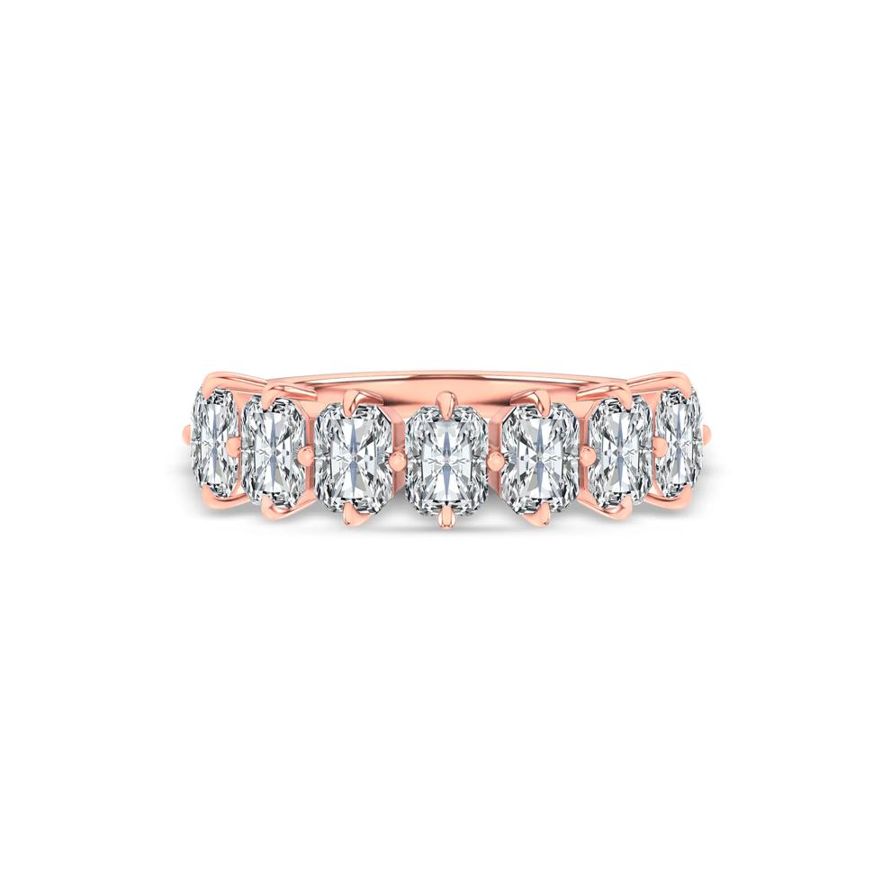 Lab Grown Diamond Radiant Compass Anniversary Band in 10K Rose Gold (1 1/2 ct. tw.) – Image 1 of 4