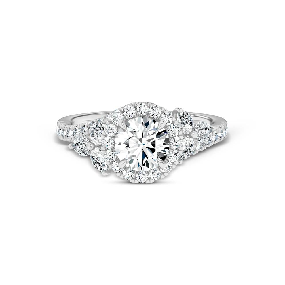 Lab Grown Diamond Round Bypass Engagement Ring in 14K White Gold (1 3/4 ct. tw.) – Image 1 of 4