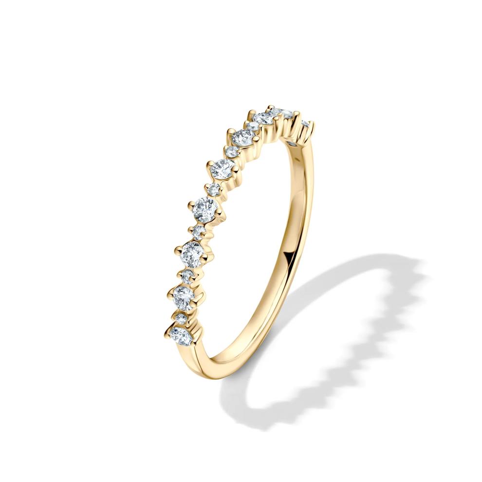 Lab Grown Diamond Prong Stack Band in 10K Yellow Gold (1/4 ct. tw.) – Image 4 of 4