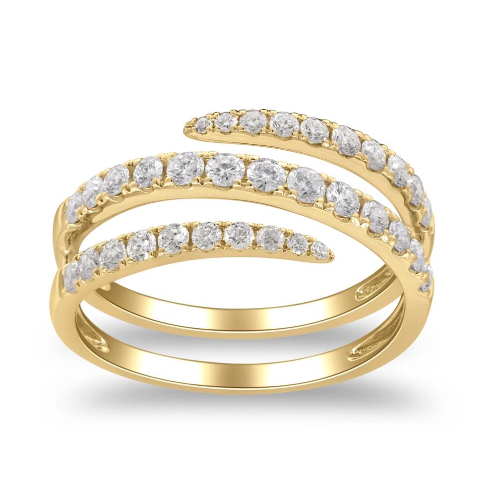 Diamond Coil Ring in 10K Yellow Gold (3/4 ct. tw.) – Image 2 of 5