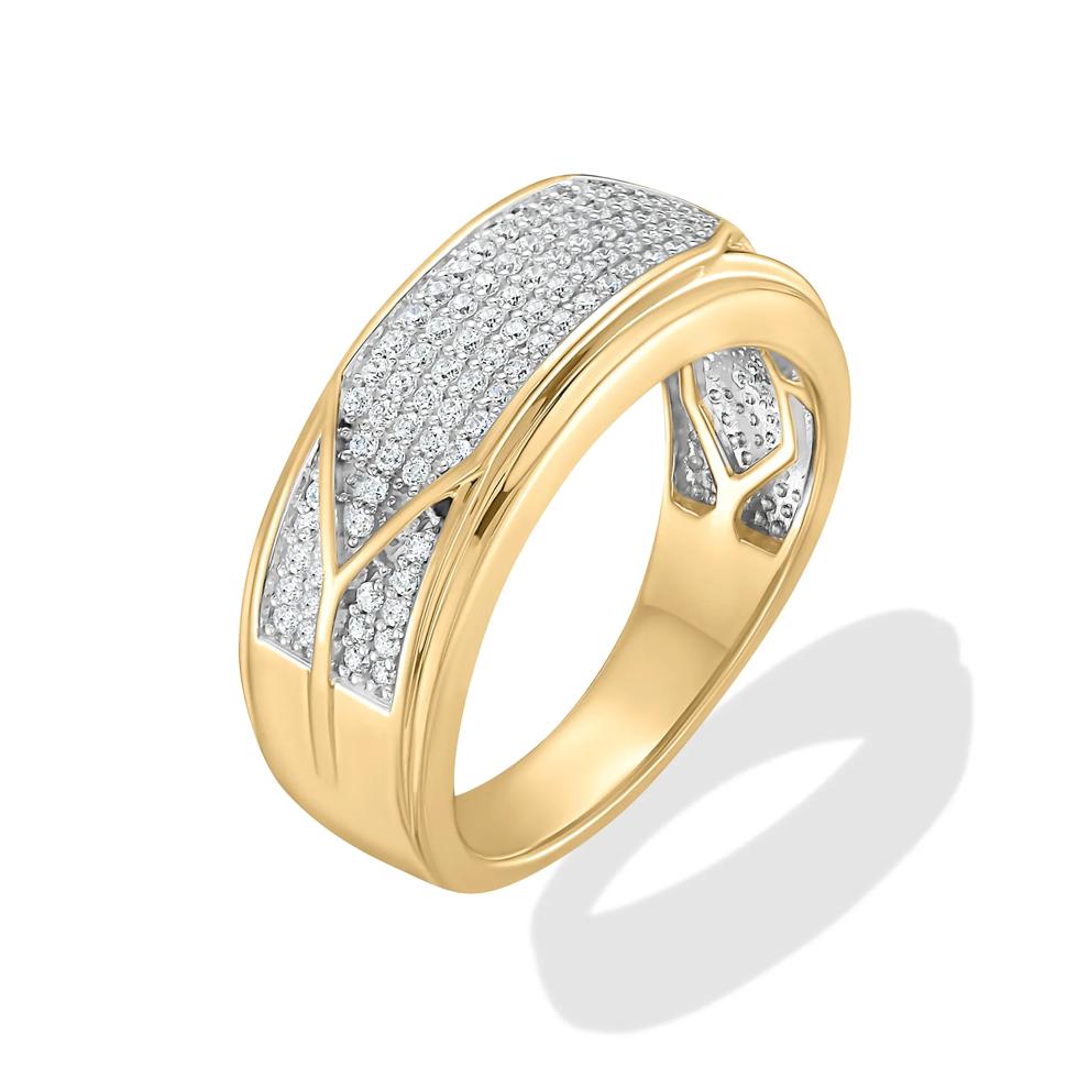 Men's Diamond Band in 10K Yellow Gold (1/2 ct. tw.) – Image 4 of 4
