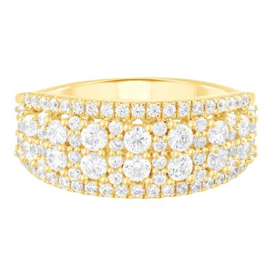 Diamond Multi-Row Anniversary Band in 10K Yellow Gold (1 ct. tw.)