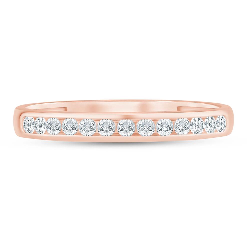Diamond Channel Band in 14K Rose Gold (1/4 ct. tw.) – Image 1 of 3