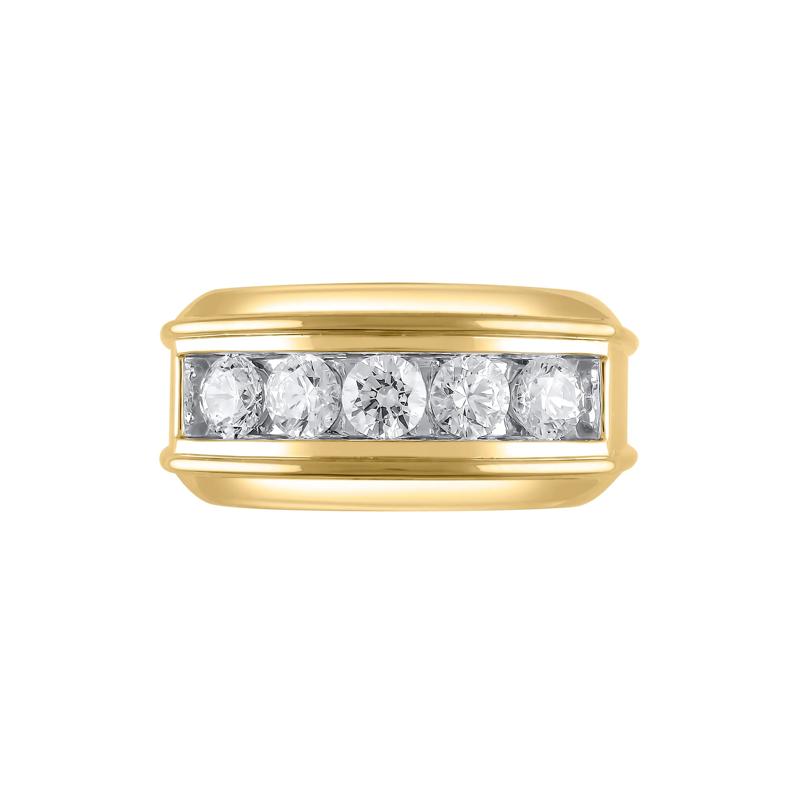 Men&rsquo;s Lab Grown Diamond Wedding Band in 10K Yellow Gold &#40;2 ct. tw.&#41;  – Image 1 of 3