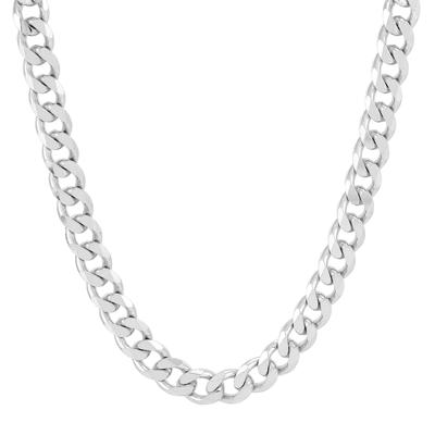 Flat Curb Chain in Sterling Silver