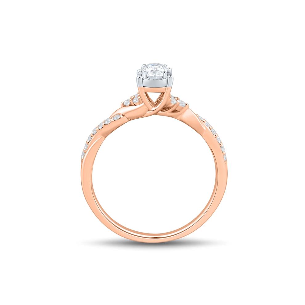 Lab Grown Diamond Promise Ring in 10K Rose Gold (1/2 ct. tw.) – Image 2 of 3