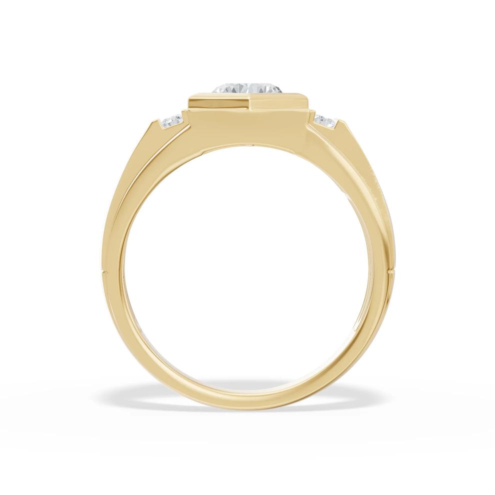 Men's Lab Grown Diamond Ring in 10K Yellow Gold (1 1/7 ct. tw.) – Image 4 of 4
