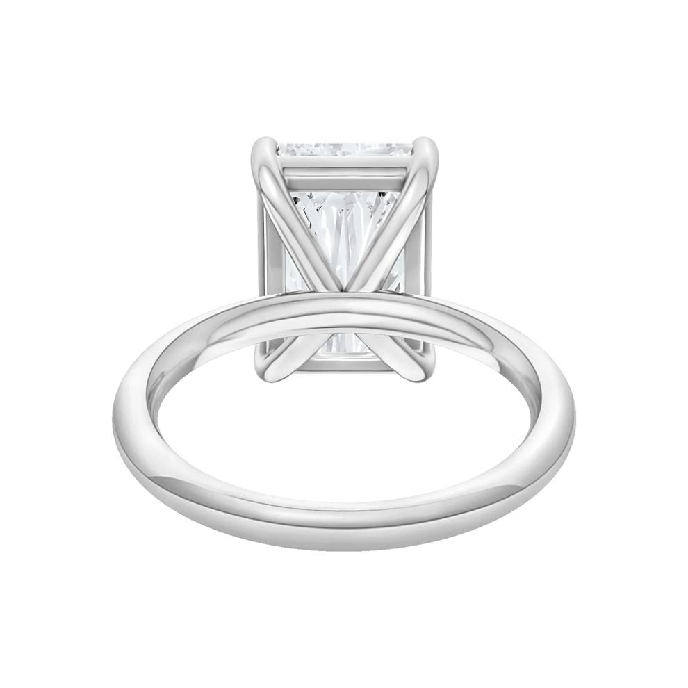 Lab Grown Diamond Radiant-Cut Solitaire Ring in 14K White Gold (5 ct.) – Image 4 of 4