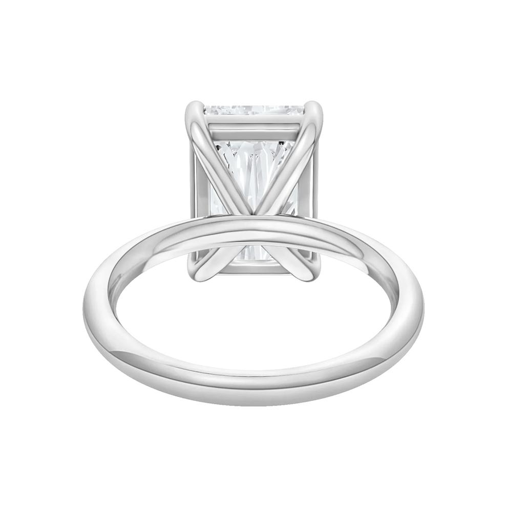 Lab Grown Diamond Radiant-Cut Solitaire Ring in 14K White Gold (5 ct.) – Image 4 of 4