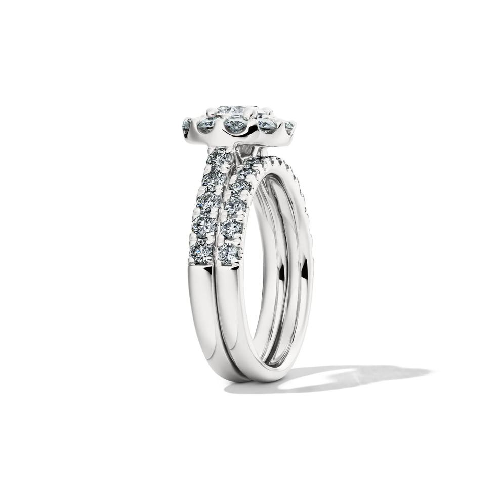 Diamond Halo Engagement Set in 14K White Gold (2 ct. tw.) – Image 3 of 7