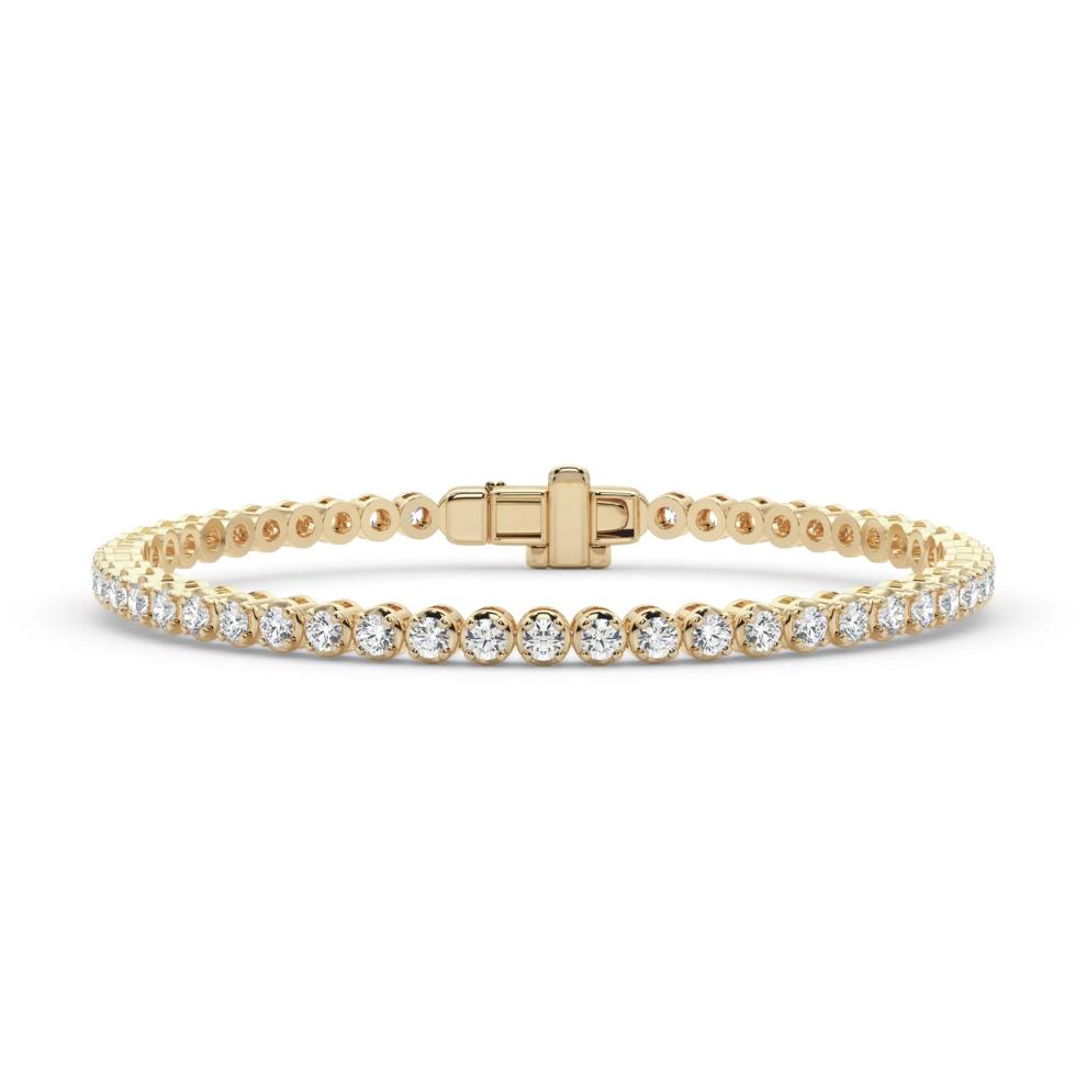 Diamond Tennis Bracelet in 10K Yellow Gold (3 7/8 ct. tw.) – Image 1 of 4
