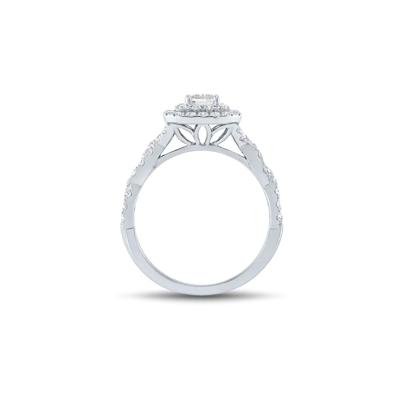 Lab Grown Diamond Emerald-Cut Engagement Ring in 14K White Gold &#40;1 1/2 ct. tw.&#41; – Image 2 of 3
