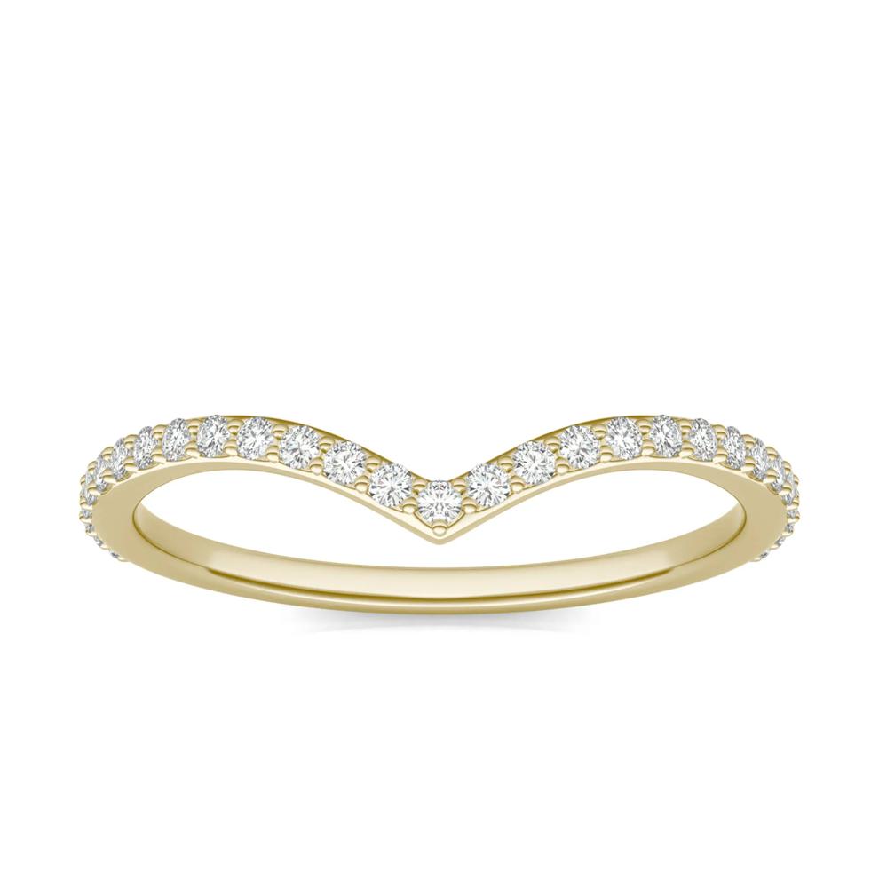 Lab-Created Moissanite Contour Band in 14K Gold – Image 1 of 1
