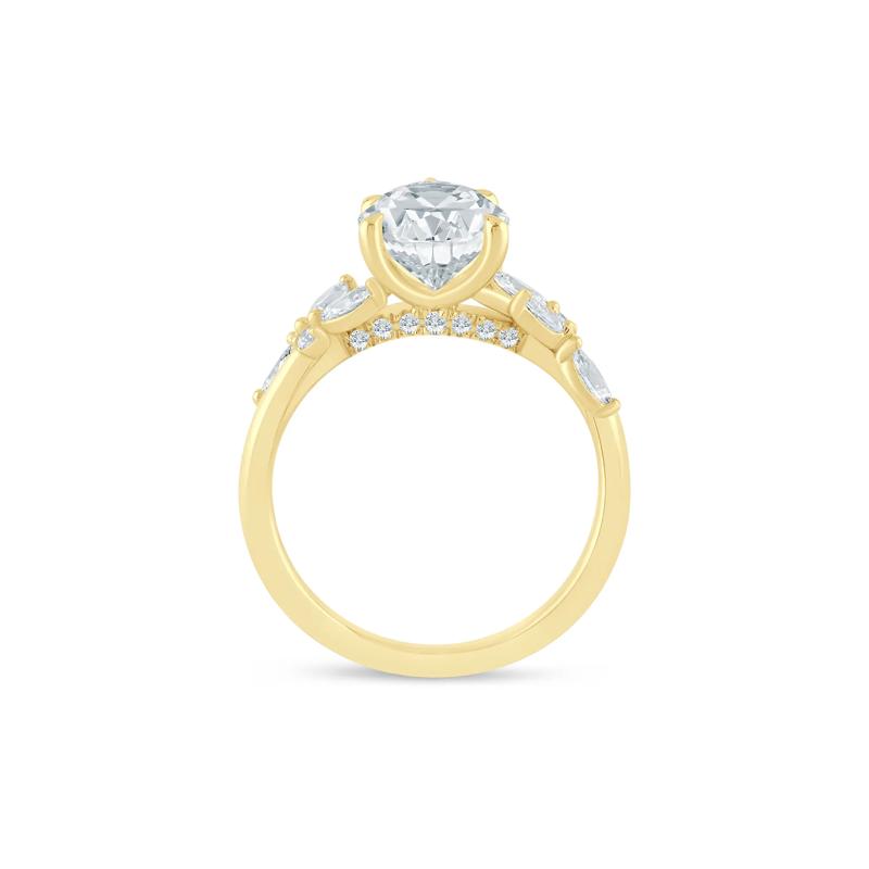 Lab Grown Diamond Pear-Shaped Engagement Ring in 14K Yellow Gold &#40;3 3/8 ct. tw.&#41; – Image 2 of 4