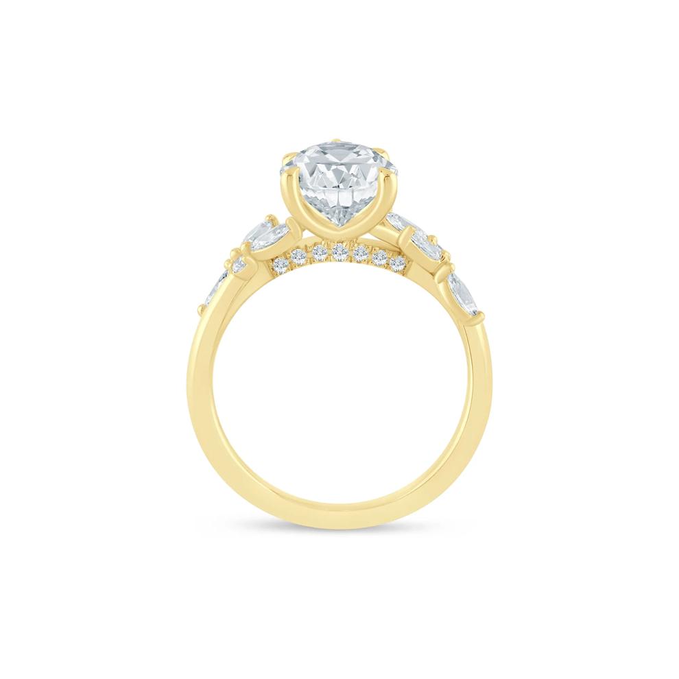 Lab Grown Diamond Pear-Shaped Engagement Ring in 14K Yellow Gold (3 3/8 ct. tw.) – Image 2 of 4