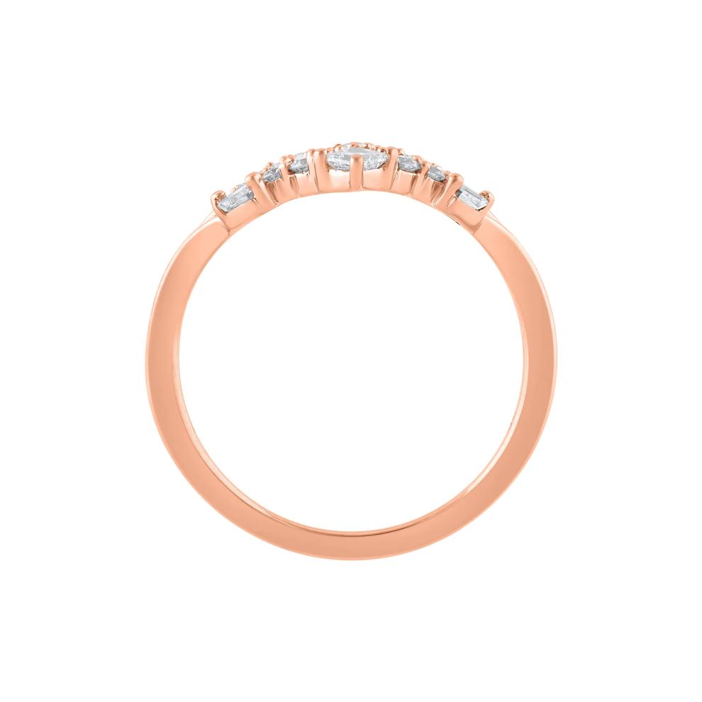 Diamond Contour Band in 14K Rose Gold (1/4 ct. tw.) – Image 2 of 3