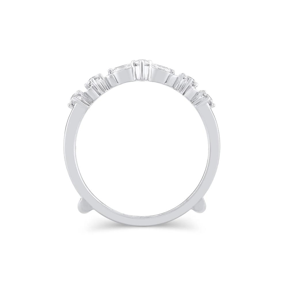Lab Grown Diamond Round &amp; Marquise  Insert in 14K White Gold (1/3 ct. tw.) – Image 2 of 3