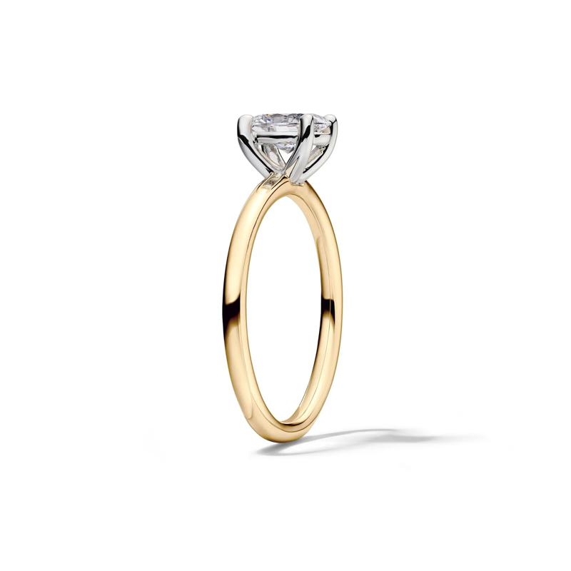 Lab Grown Diamond Solitaire Oval Engagement Ring in 14K Yellow Gold (1 1/2 ct.) – Image 3 of 4