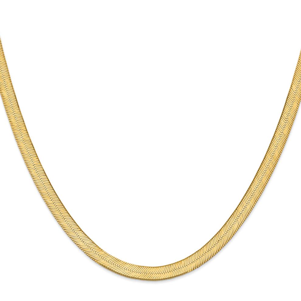 Herringbone Chain in 14k yellow gold, 6.5mm, 22&rdquo; – Image 1 of 4