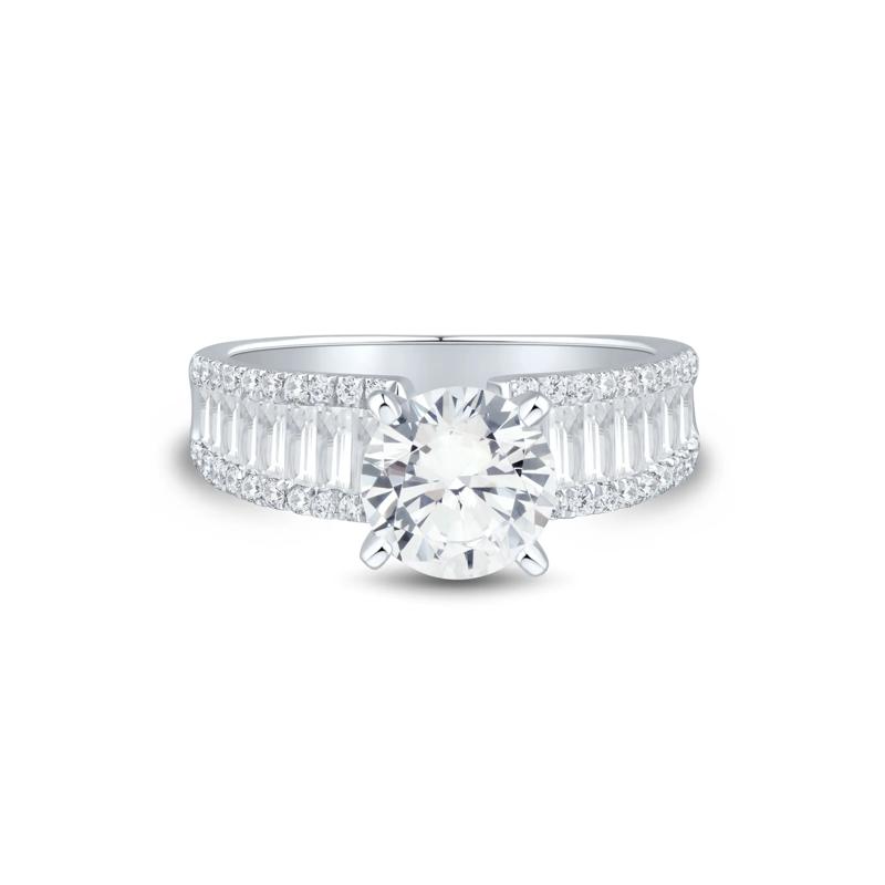 Lab Grown Diamond Semi-Mount Engagement Ring in 14K White Gold &#40;1 ct. tw.&#41; &#40;Setting Only&#41; – Image 2 of 6
