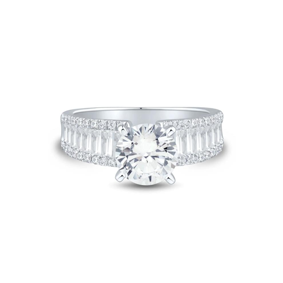 Lab Grown Diamond Semi-Mount Engagement Ring in 14K White Gold (1 ct. tw.) (Setting Only) – Image 2 of 6