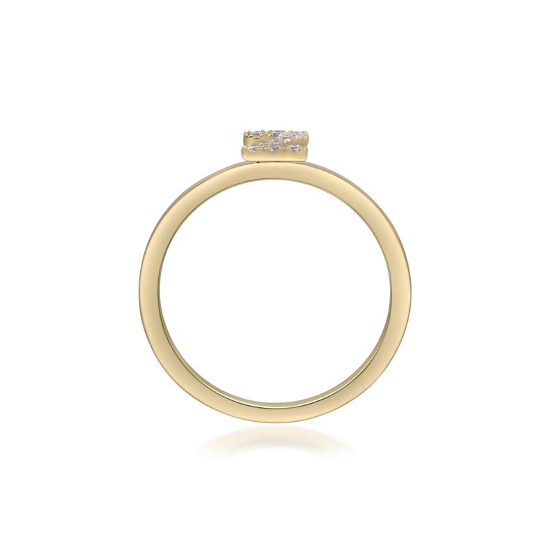 Diamond Accent &quot;Z&quot; Initial Ring in 10K Yellow Gold – Image 2 of 5