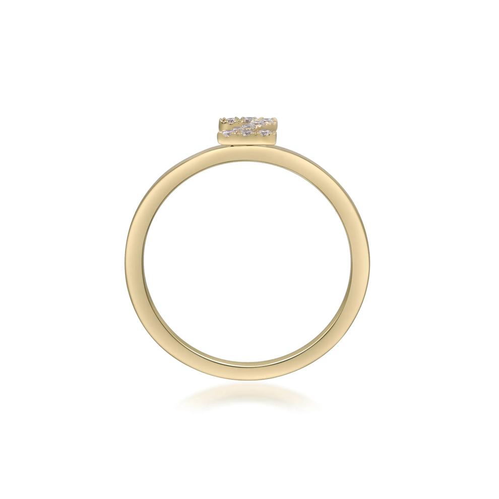 Diamond Accent "Z" Initial Ring in 10K Yellow Gold – Image 2 of 5