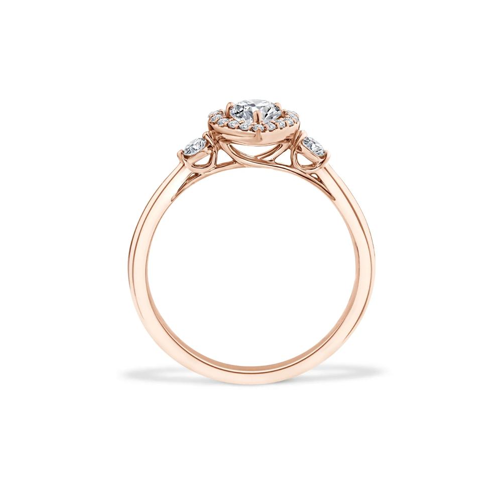 Lab Grown Diamond Heart Halo Promise Ring in 10K Rose Gold (1/2 ct. tw.) – Image 2 of 4