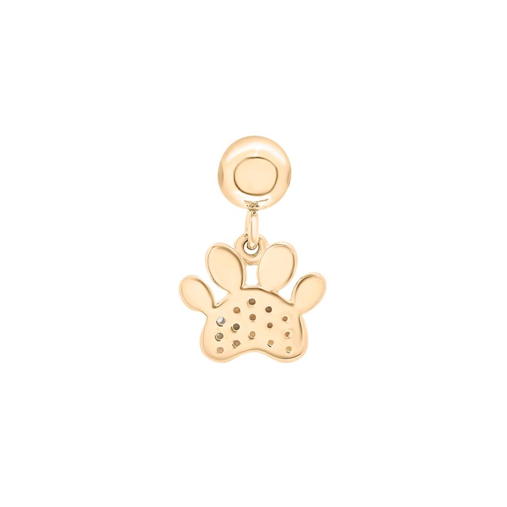 Diamond Accent Paw Bead Charm in Vermeil – Image 3 of 3