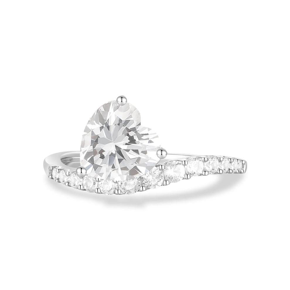 Lab-Created White Sapphire Pendant, Earrings, &amp; Ring Boxed Set in Sterling Silver – Image 2 of 4