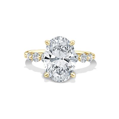 Lab Grown Diamond Oval Engagement Ring in 14K Yellow Gold (4 5/8 ct. tw.)