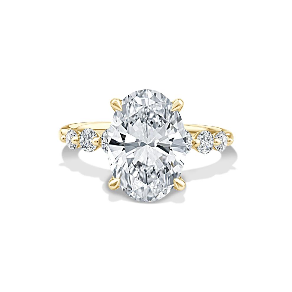 Lab Grown Diamond Oval Engagement Ring in 14K Yellow Gold (4 5/8 ct. tw.) – Image 1 of 4