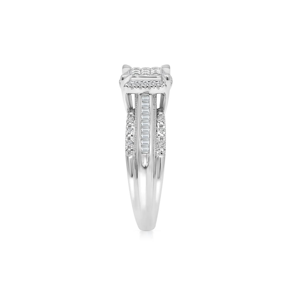 Diamond Composite Engagement Ring in 10K White Gold (1/2 ct. tw.) – Image 3 of 3