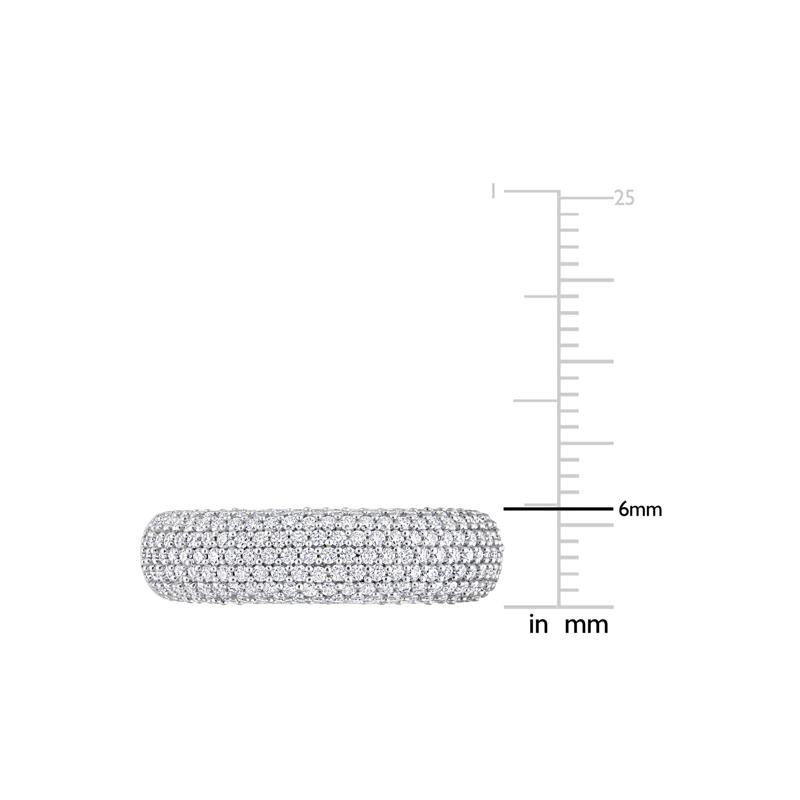 Lab-Created Moissanite Ring in Sterling Silver &#40;4/5 ct. dew&#41; – Image 7 of 7