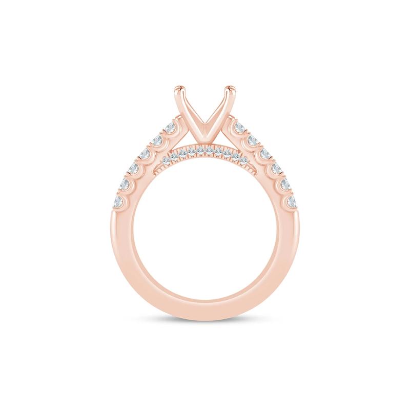 Lab Grown Diamond Semi-Mount Ring in 14K Rose Gold &#40;1/2 ct. tw.&#41; – Image 4 of 6
