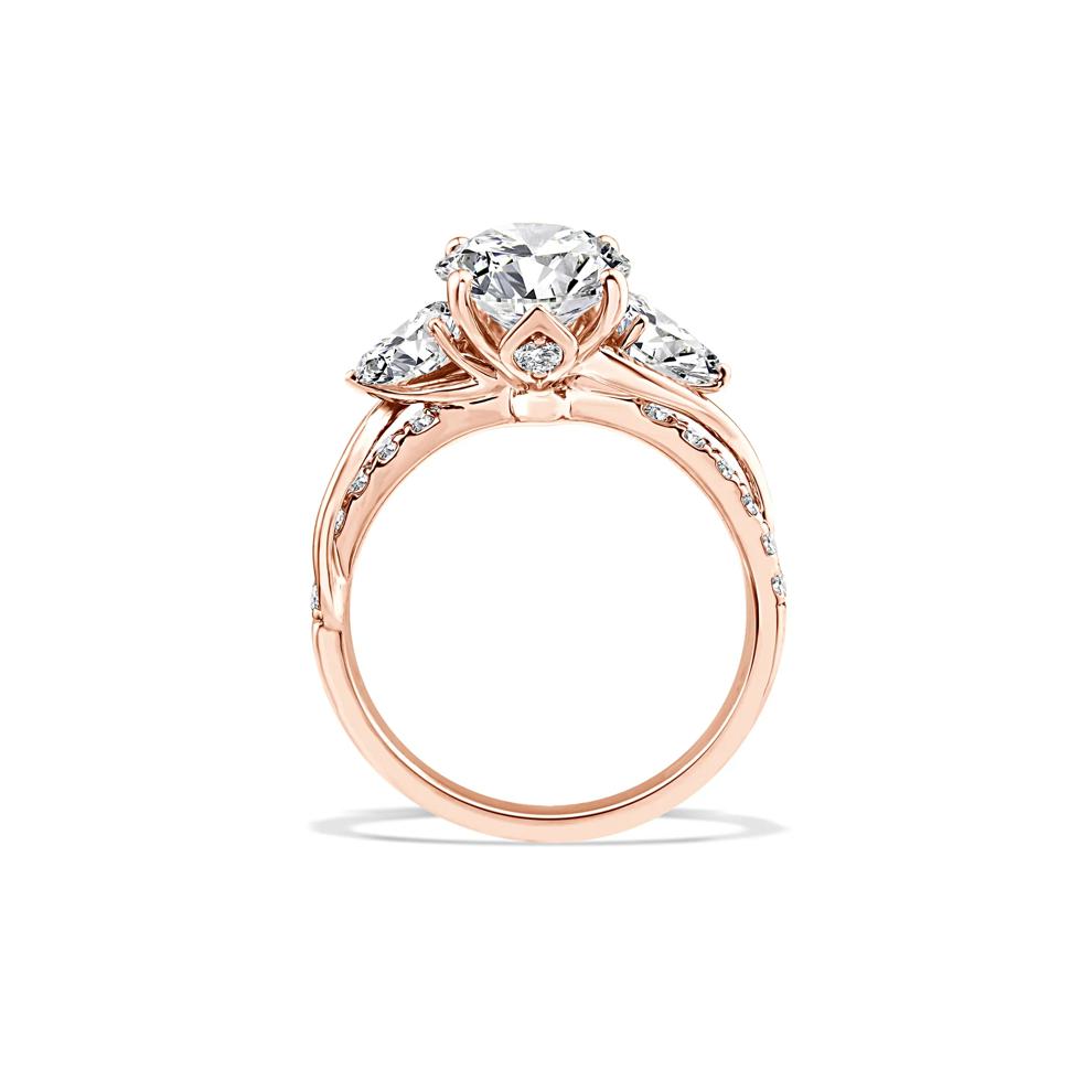 Lab Grown Diamond Oval Engagement Ring in 18K Rose Gold (3 7/8 ct. tw.) – Image 2 of 4