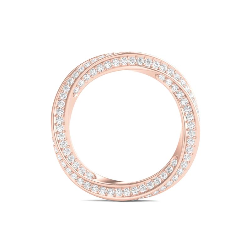 Lab Grown Diamond Helix Eternity Band in 14K Rose Gold &#40;1 ct. tw.&#41; – Image 2 of 3