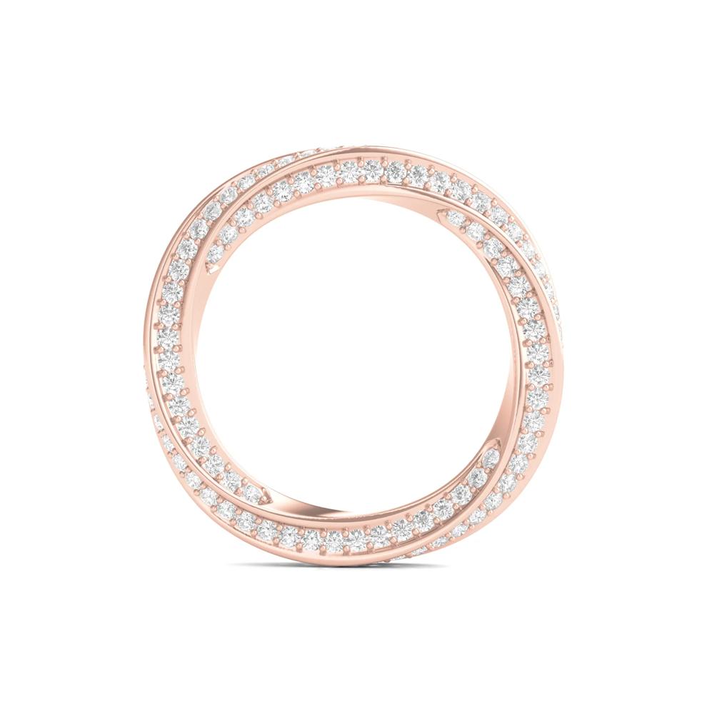Lab Grown Diamond Helix Eternity Band in 14K Rose Gold (1 ct. tw.) – Image 2 of 3