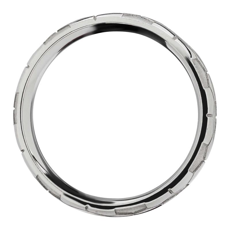 Men&#39;s Domed Soccer Ball Band in Cobalt Chrome, 7MM – Image 2 of 3