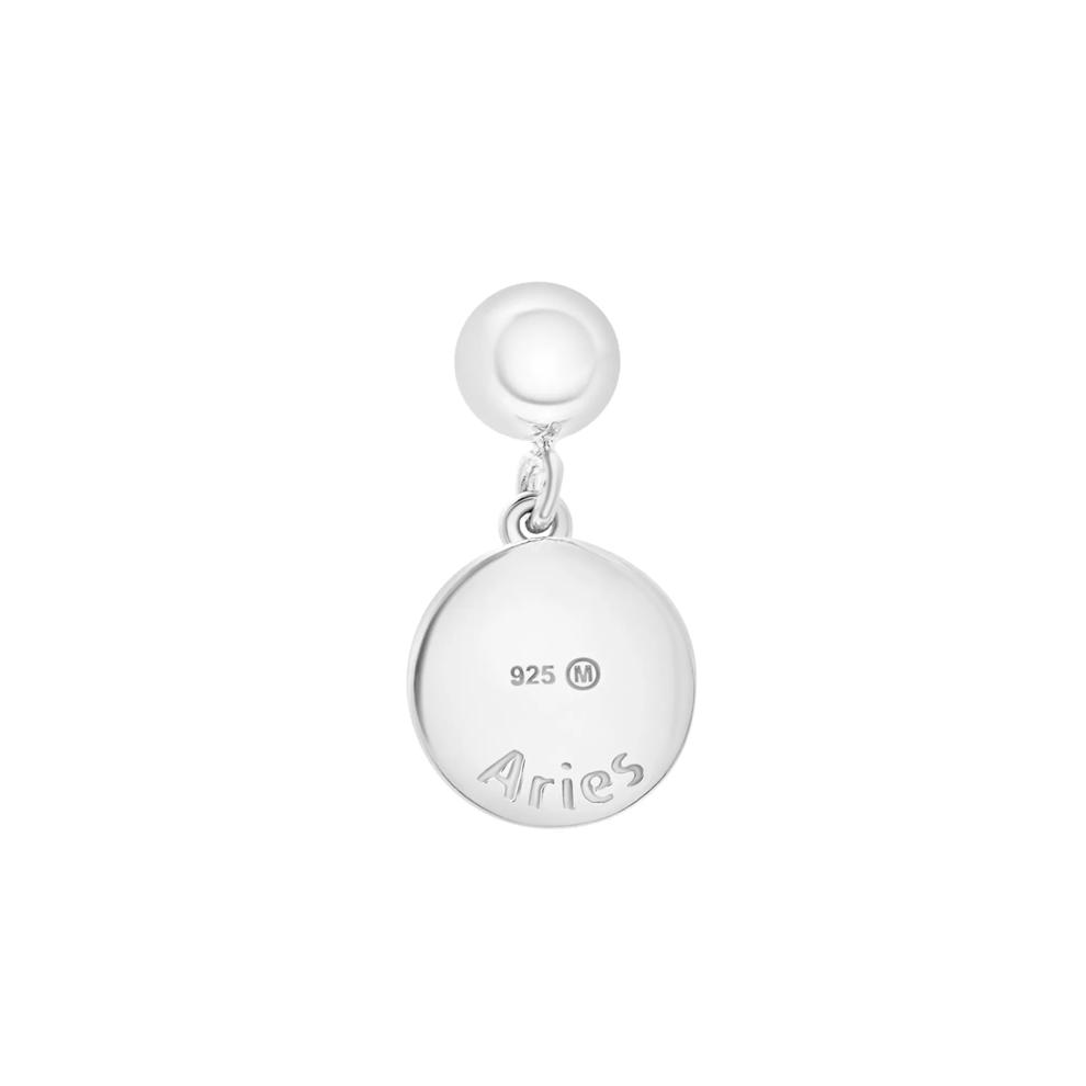 Aries Zodiac Disc Bead Charm in Sterling Silver – Image 3 of 3