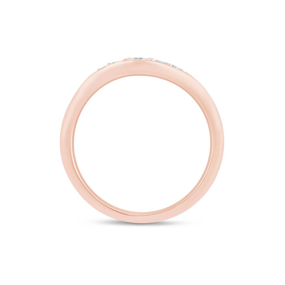 Lab Grown Diamond Contour Band in 14K Rose Gold (1/5 ct. tw.) – Image 2 of 3