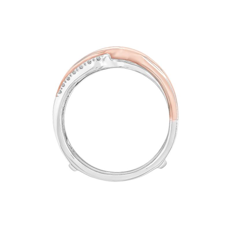 Diamond Twist Ring Enhancer in 14K White &amp; Rose Gold &#40;1/4 ct. tw.&#41; – Image 2 of 4
